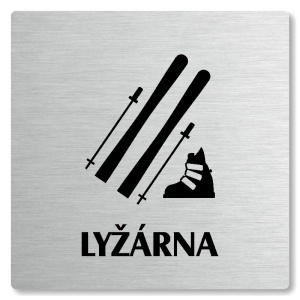 Lyžárna, 80x80mm, stříbrná, Nevada